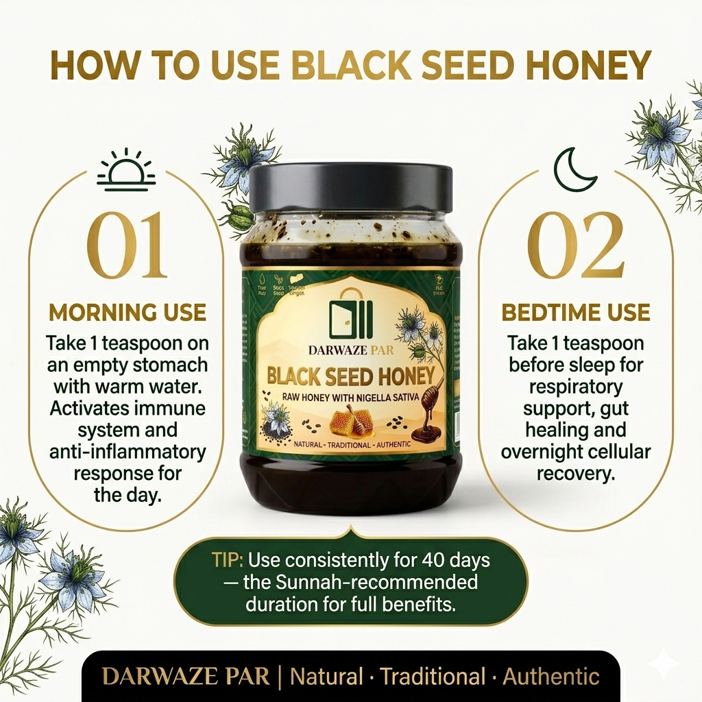 Black Seed Honey – عسل الحبة السوداء الطبيعي | Premium Honey Blend for Daily Wellness & Vitality