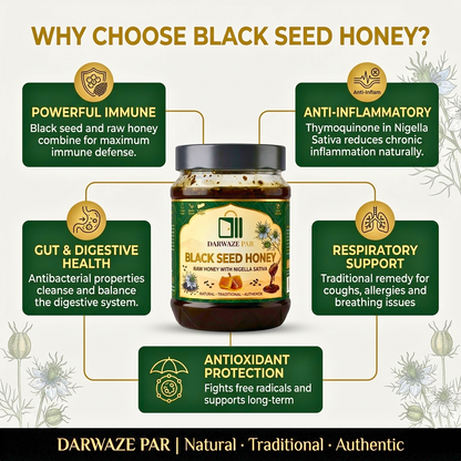 Black Seed Honey – عسل الحبة السوداء الطبيعي | Premium Honey Blend for Daily Wellness & Vitality