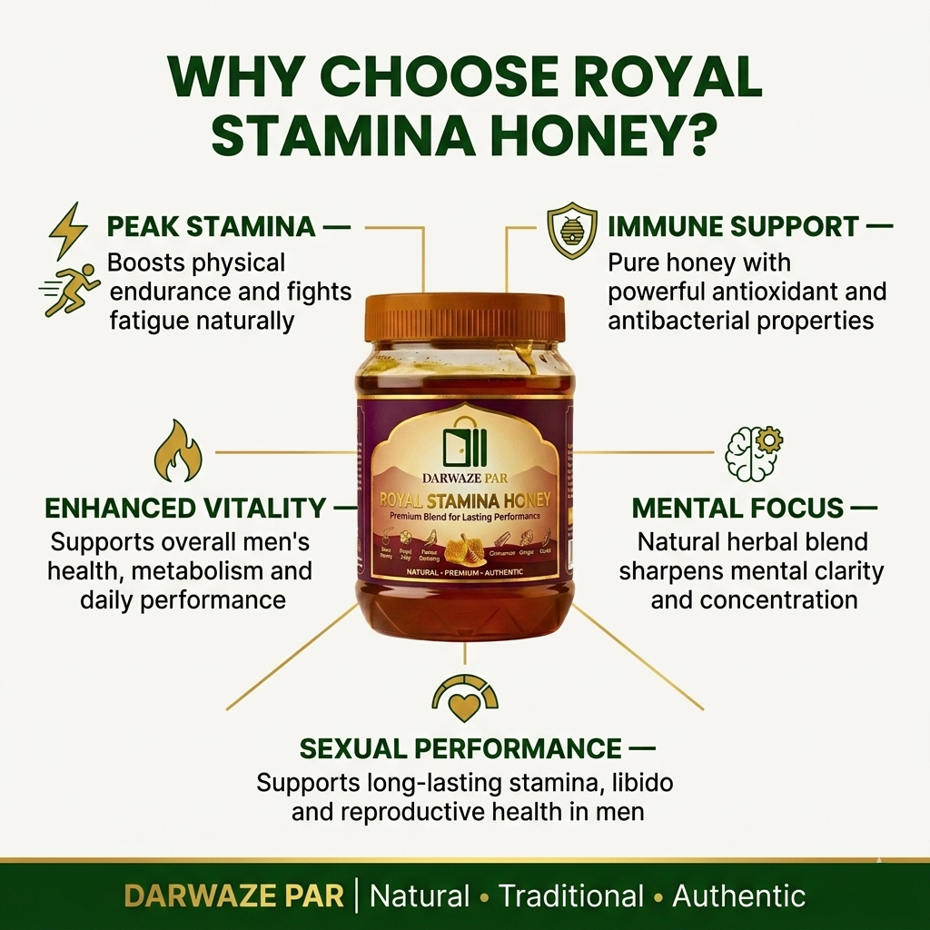 Royal Stamina Honey – عسل رويال ستامينا | Premium Honey Blend with Royal Jelly & Panax Ginseng for Vitality & Performance