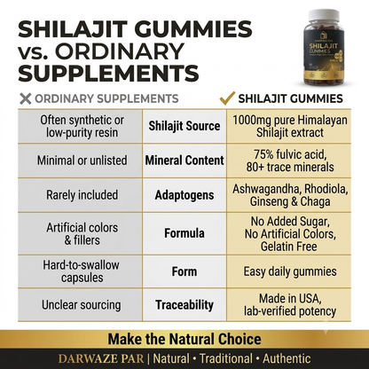 Shilajit Gummies – شيلاجيت جاميز طبيعي | Energy, Stamina & Daily Wellness Gummies