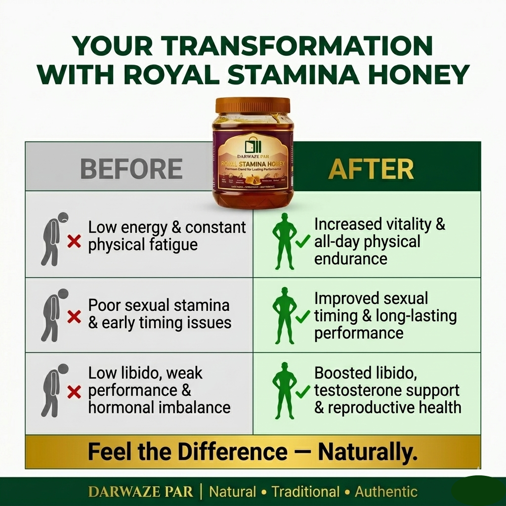 Royal Stamina Honey – عسل رويال ستامينا | Premium Honey Blend with Royal Jelly & Panax Ginseng for Vitality & Performance
