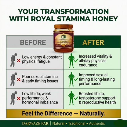 Royal Stamina Honey – عسل رويال ستامينا | Premium Honey Blend with Royal Jelly & Panax Ginseng for Vitality & Performance