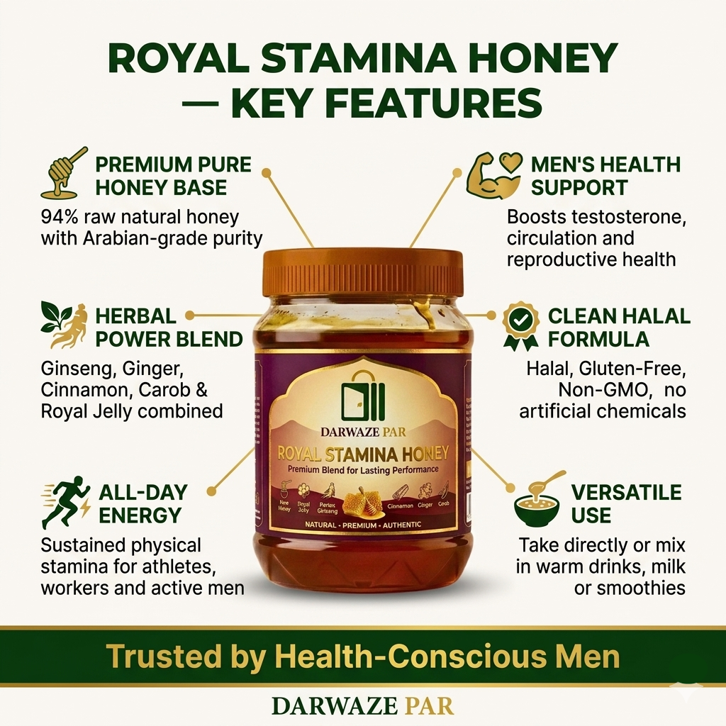 Royal Stamina Honey – عسل رويال ستامينا | Premium Honey Blend with Royal Jelly & Panax Ginseng for Vitality & Performance