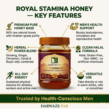 Royal Stamina Honey – عسل رويال ستامينا | Premium Honey Blend with Royal Jelly & Panax Ginseng for Vitality & Performance